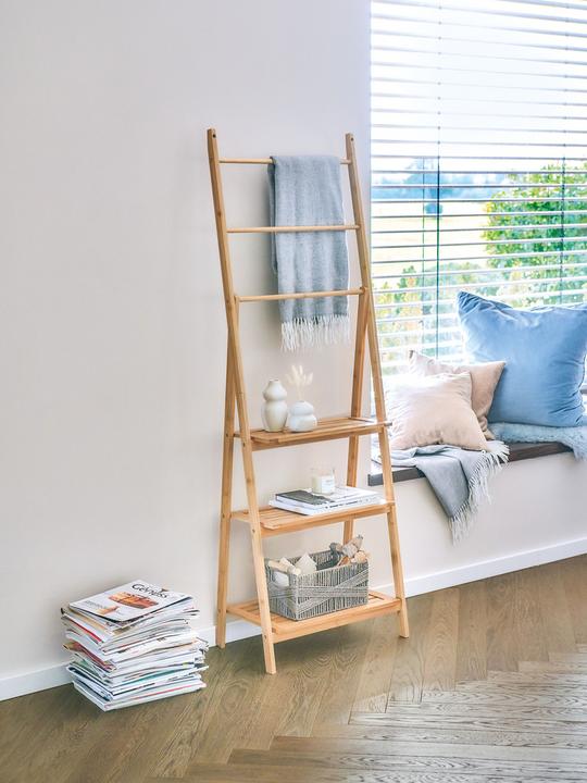 Actual product image Zeller Present Ladder shelf w. 3 shelves, bamboo