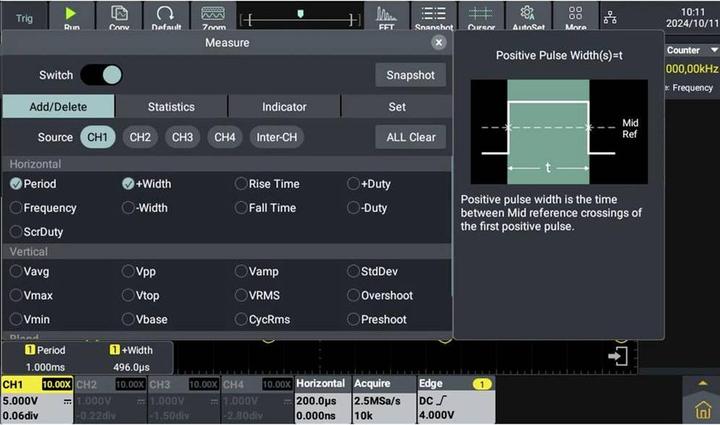 Produktbild Voltcraft DOV1004 Digital-Oszilloskop 100 MHz 4-Kanal 1.25 GSa/s 50 Mpts 12 Bit (CAT II)