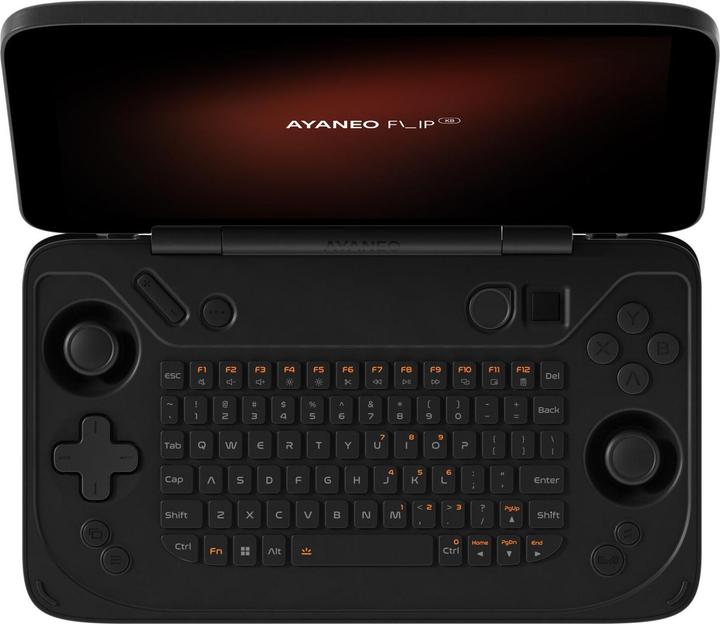 Actual product image Ayaneo Flip KB Handheld Konsole, AMD Ryzen 8840U, 16 GB LPDDR5X, 512 GB SSD – Shadow Black