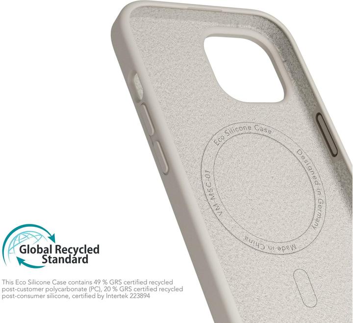 Immagine prodotto Vonmählen Custodia in silicone ecologico per iPhone 15 - Crema (Apple iPhone 15)