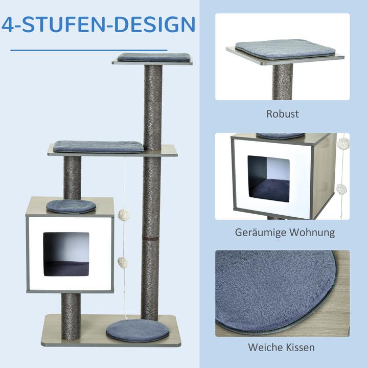 Produktbild Jamb Katzenkratzbaum (120 cm, Weiss, Grau)