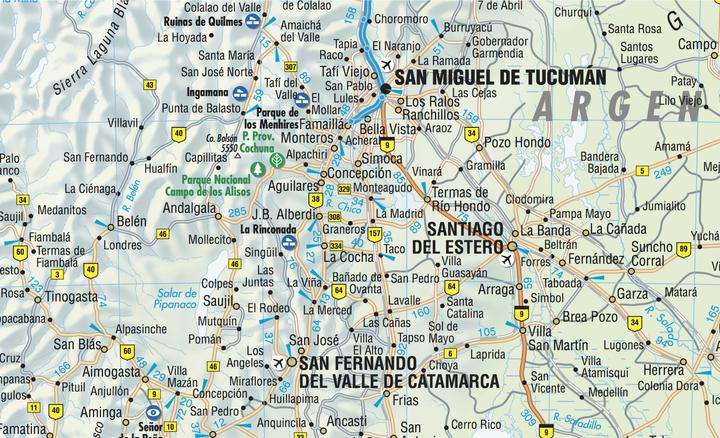 Produktbild Argentina / Argentinien 1 : 3 800 000. Road Map