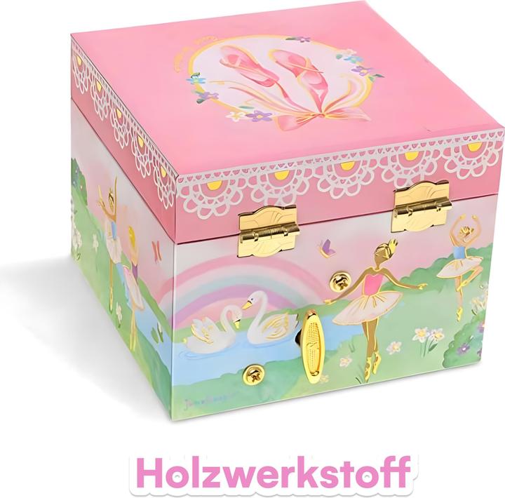 Produktbild Only-Bags.Store Schmuckkästchen mit Spieluhr mit drehender Ballerina