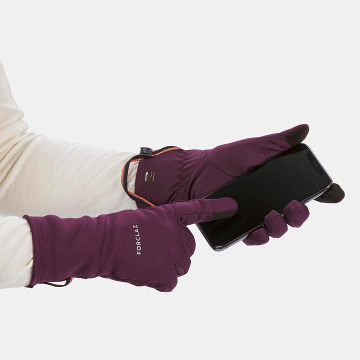 Produktbild Simond Handschuhe Erwachsene Stretch touchscreenfähig Bergwandern - MT500 bordeaux (XXL)