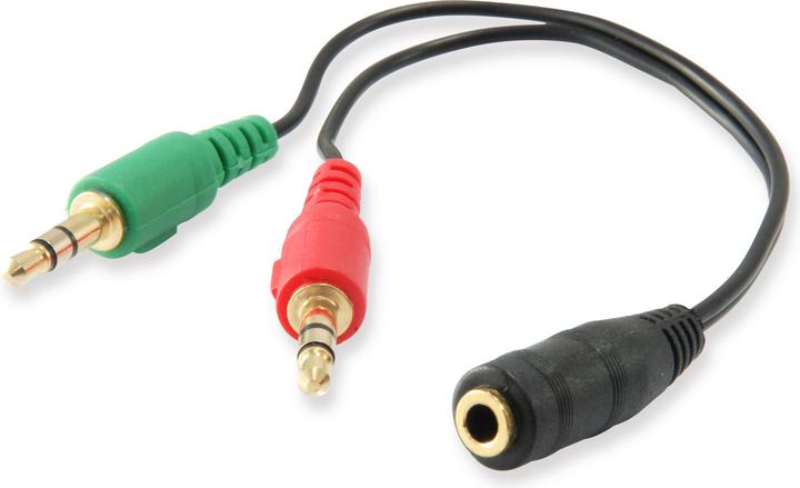 equip Audio Splitter Y-Kabel (0.13 m, 3.5mm Klinke (AUX))