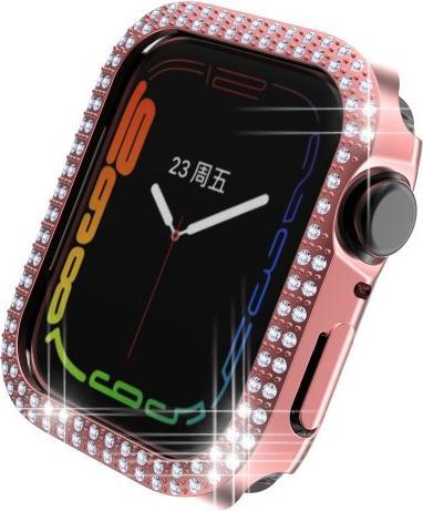 Produktbild Cover-Discount Apple Watch 45mm - Glitzer Strass Schutz Case rosa
