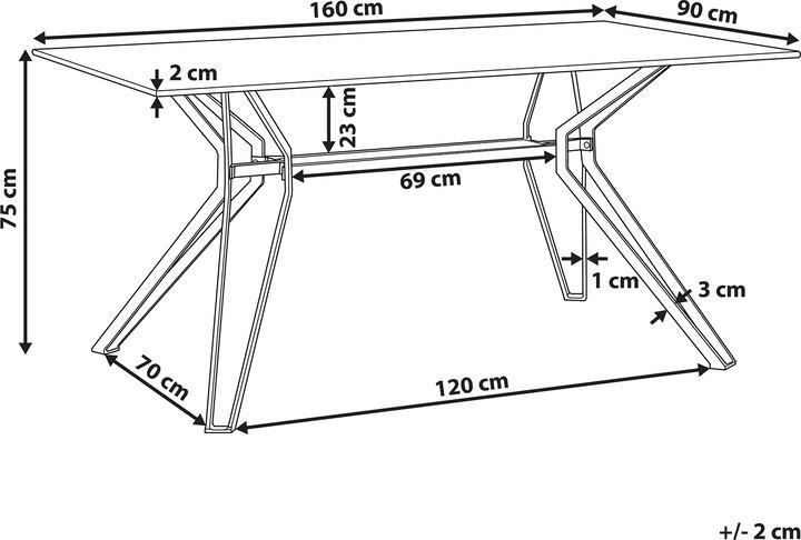 Actual product image Beliani Ballina (160 x 90 x 76 cm)