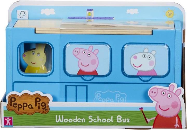 Actual product image Boti Peppa Pig Schoolbus shape sorter wood