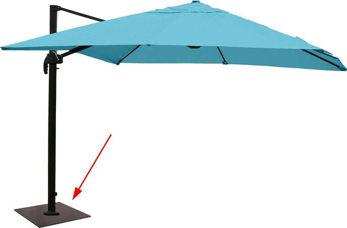 Produktbild Swisshandel24 Bodenplatte für XXL-Sonnenschirm HWC-D20, A96 und Meran Pro, Bodenanker Pfostenträger Sonnenschirmst