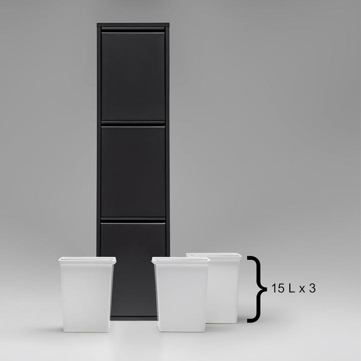Actual product image Gowoll Küchenmülleimer mit Mülltrennsystem (3 x 15 L) (45 l)