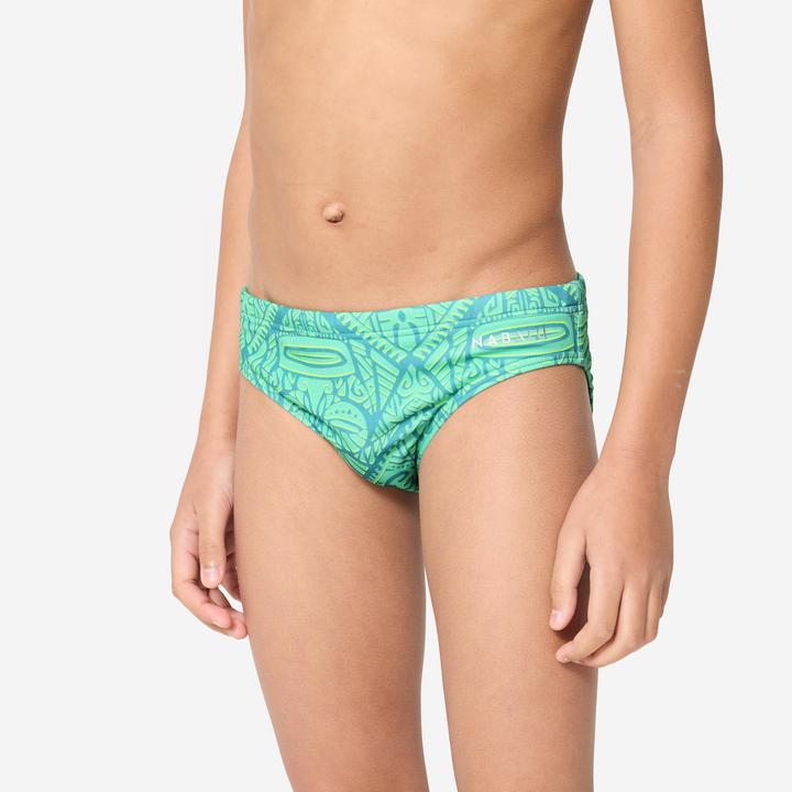 Produktbild Watko Badehose Slip Wasserball Jungen - 500 Tiki türkis (5, 6)