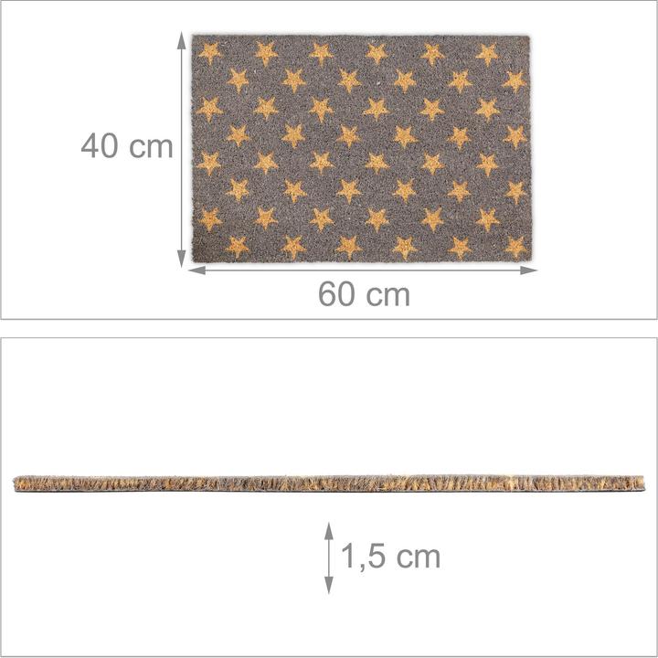 Immagine prodotto Relaxdays Zerbino in-fibra-di-cocco (60 x 40 x 1,5 cm)