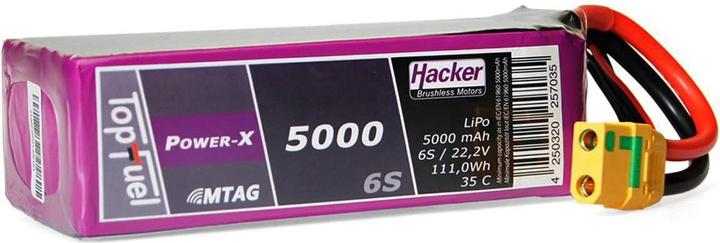 Actual product image Hacker LiPo Pack TF Power-X 5000mAh 6S MTAG (22.20 V, 5000 mAh)