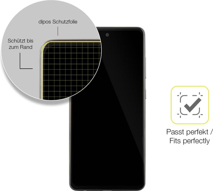 Actual product image Dipos 3D Full Cover Screen Protector (1 Piece, Samsung Galaxy A52s 5G)