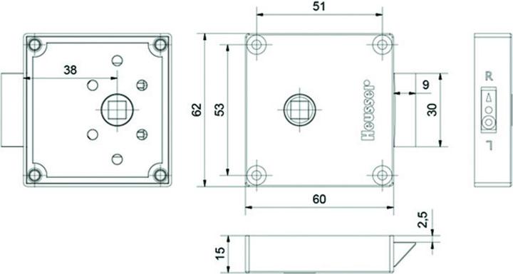 Productafbeelding Heusser Dagschoot 2425 (Profielcilinder)