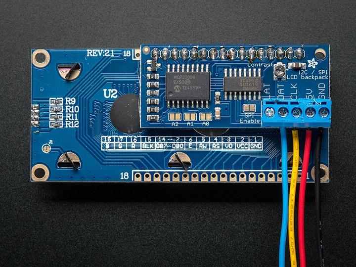 Actual product image Adafruit i2c SPI character LCD backpack (Various)