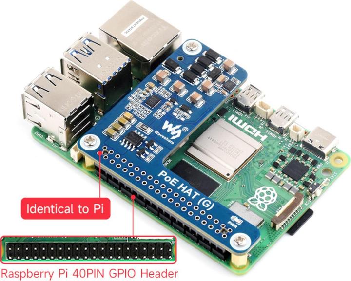 Produktbild WaveShare PoE HAT (G) für Raspberry Pi 5