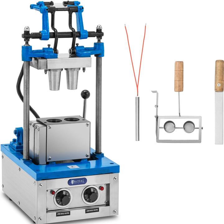 Produktbild Royal Catering Waffeleisen für Eiswaffeln Eiswaffel Maker 50 - 60 Waffeln/h 1500 W