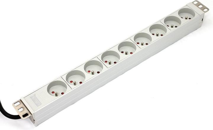 Image du produit ASSMANN Electronic A-19-STRIP-3-IMP 9AC-Sorties 1U Blanc Unité de distribution d'alimentation (PDU)
