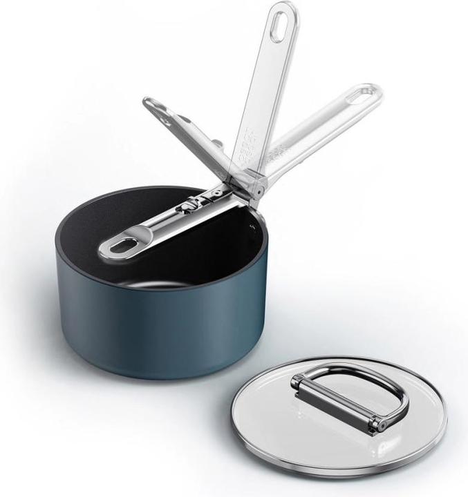 Actual product image Joseph Joseph Space saucepan retractable handle with lid D15cm (15 cm, Saucepan, Aluminium)