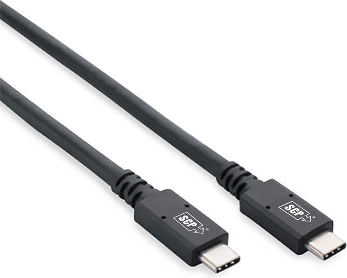 Image du produit SCP USBC32-1M Type-C mâle/mâle, USB 3.2 Gen 2 Superspeed+ 20Gbps, cuivre passif, alimentation (1 m, USB 3.2 Gen 2, 100 W)