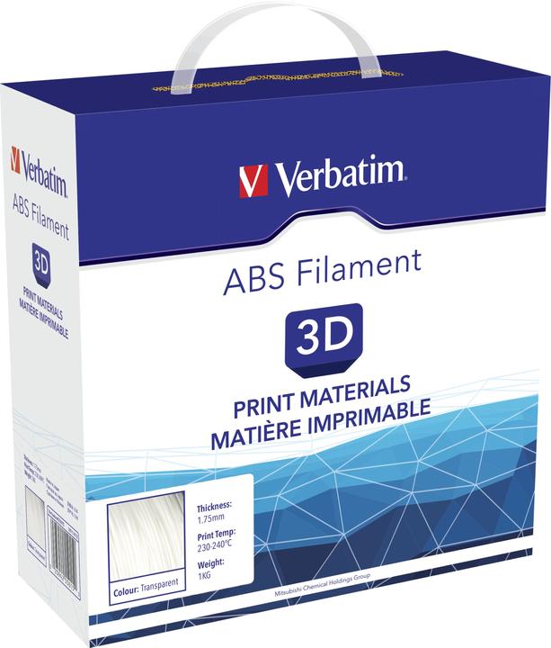 Produktbild Verbatim Filament (ABS, 1.75 mm, 1000 g, Transparent)