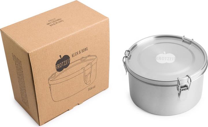 Produktbild Brotzeit Grosse runde Edelstahl Lunchbox (1,8 l, auslaufsicher)