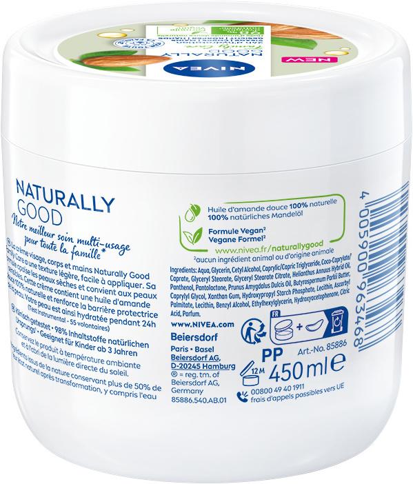 Immagine prodotto NIVEA Naturally Good (Latte corpo, 450 ml)