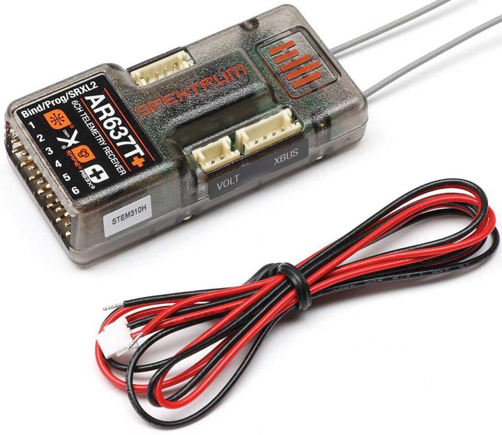 Actual product image AR637T+ DSMX 6-channel AS3X+ & SAFE telemetry receiver