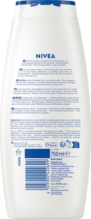 Immagine prodotto NIVEA Pflegebad Creme Soft (750 ml, Bagnoschiuma)