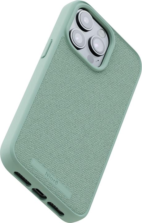Produktbild Njord Hard-Cover Fabric MagSafe Case Turquoise (Apple iPhone 15 Pro Max)