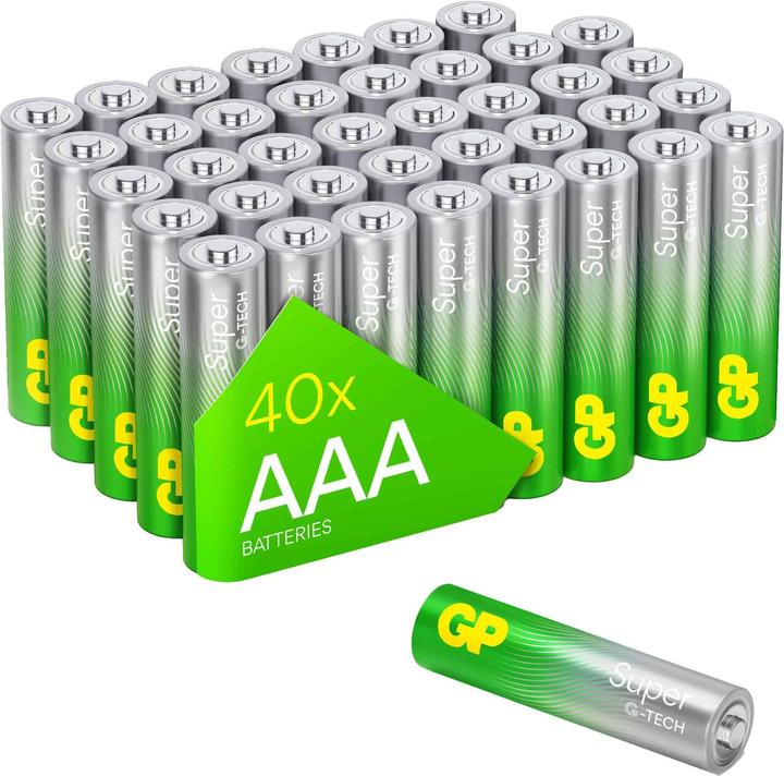 Produktbild GP Batteries Micro (AAA) Batterie Super Alkaline Batterien Micro, 40er (40 Stk., AAA)