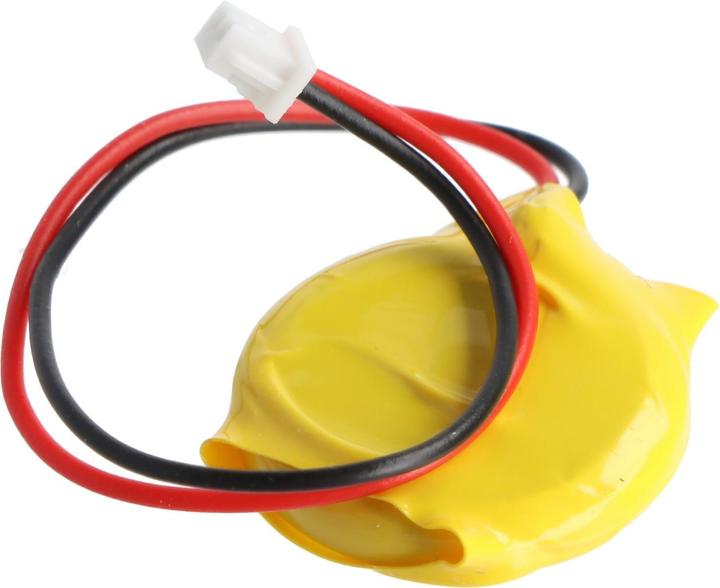 Actual product image AccuCell CMOS Batterie CR2032 3V mit Kabel und Stecker, Polung +/- beachten (1 pcs., CR2032, 220 mAh)