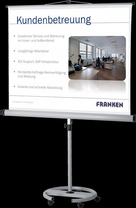 Produktbild Franken Stativleinwand 180 x cm Projektionsfläche (1:1)