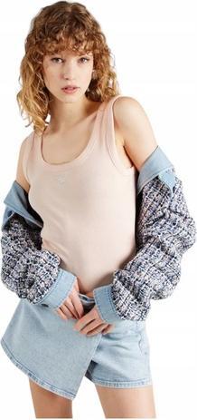 Produktbild Guess Damen Top Sl Triangle Bling Rib T-Shirt (XS)
