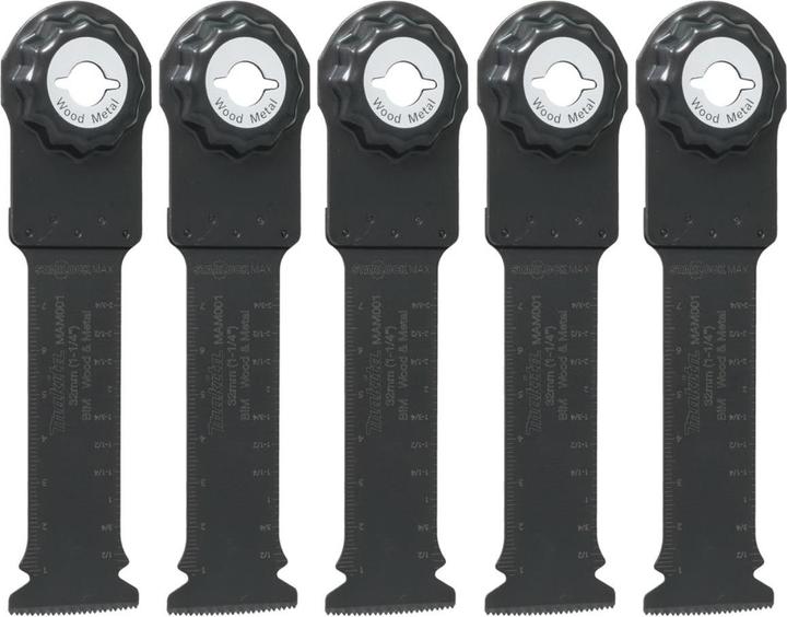 Produktbild Makita Tauchsägeblatt MAM001 32x80mm 5 Stück Starlock Max Multitool B-66400-5