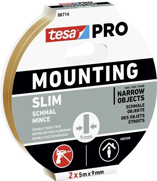 Produktbild tesa Mounting PRO Schmal 2x 5m:9mm (9 mm)