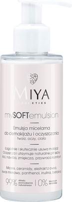 Actual product image Miya Cosmetics Miya Mysoftemulsion Micellar Emulsion For Make-Up Removal And Cleansing 140Ml (Cleaning cloths, 140 ml)