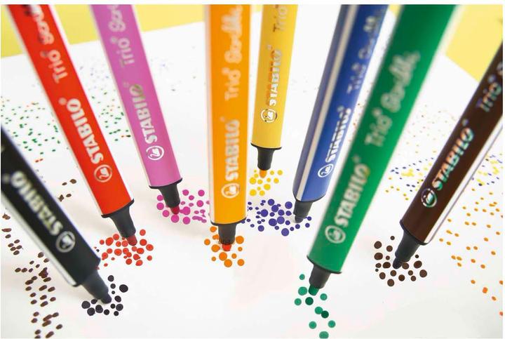 Image du produit STABILO Trio Scribbi Stylo feutre triangulaire à ressort (Multicolore, 14 x)