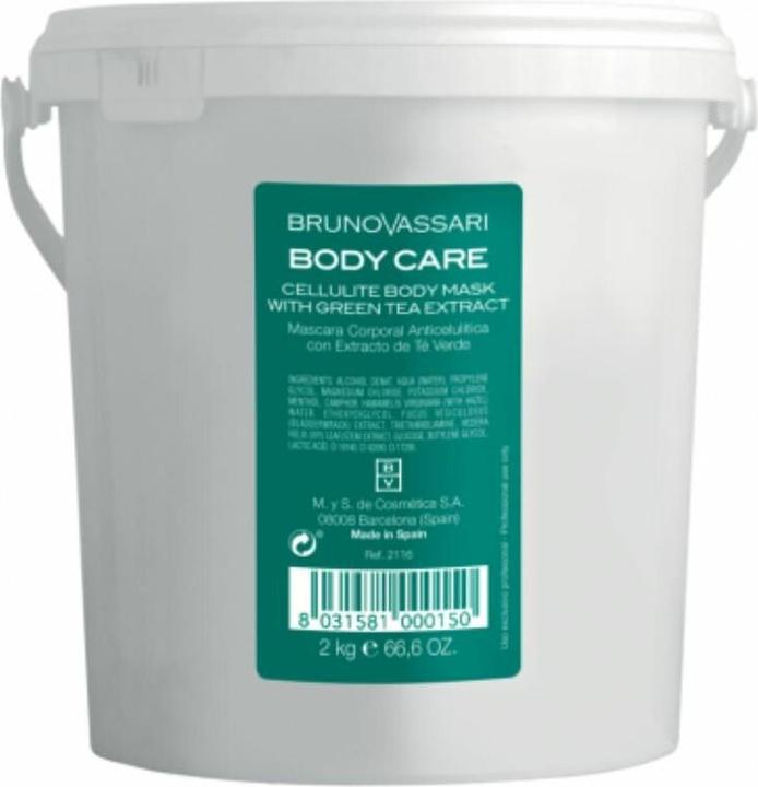 Actual product image Bruno Vassari Body Care With Green Tea Extract Anti-Cellulite Body Cream Mask - 2000 Grams