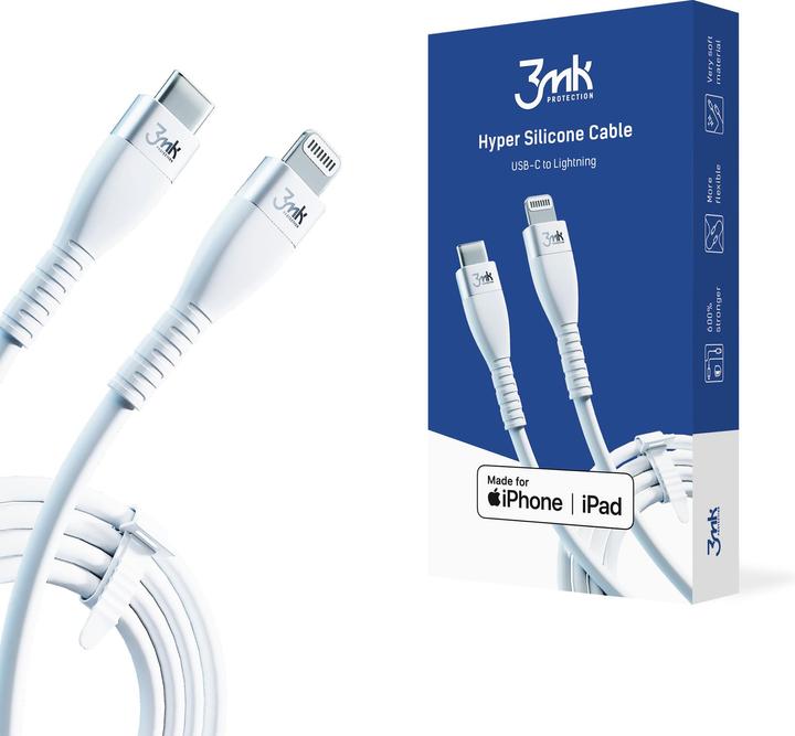 Image du produit 3MK Câble USB Hyper Silicone Cable Lightning 20W 1m (1 m, USB 3.2 Gen 1, 20 W)