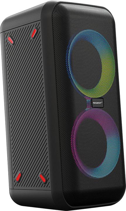 Actual product image Ferguson Bluetooth speaker REGENT Power Audio 400BT RGB 60W FM USB AUX DSP Black