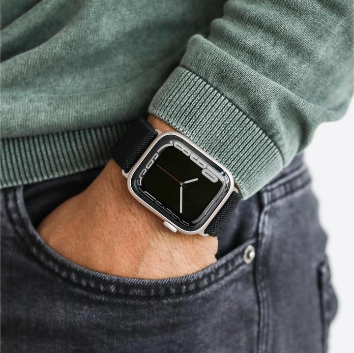 Actual product image Vonmählen Classic nylon wristband for Apple Watch 38 40 41 mm black (Nylon)
