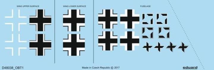 Actual product image Eduard Fw 190A-4 national insignia for