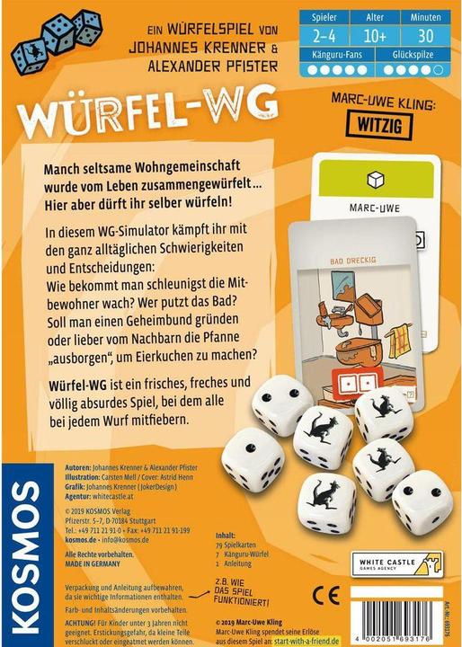 Actual product image Kosmos Dice game Dice WG (German)