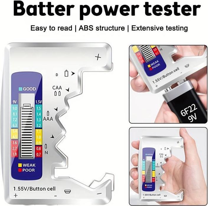 Immagine prodotto PhoneLook Tester universale intelligente per batterie con indicatore di carica della batteria a LED integrato