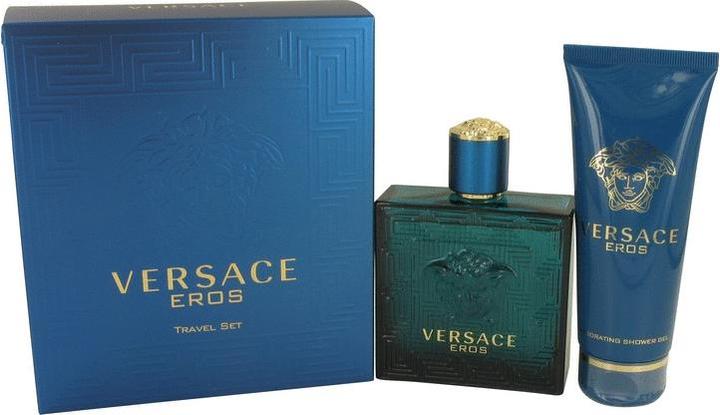 Versace Eros Travel Set 50ml Eau De Toilette Spray + 100ml Shower Gel (Parfum set)