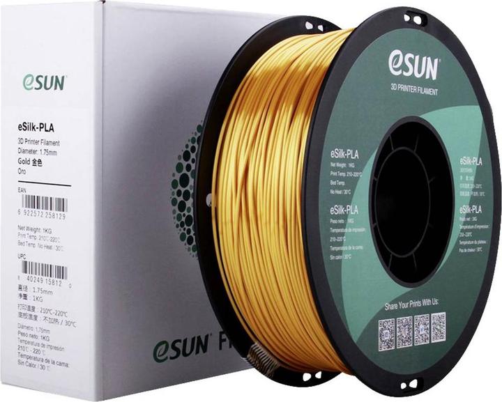 Actual product image eSUN eSilk (PLA, 1.75 mm, 1000 g, Gold)