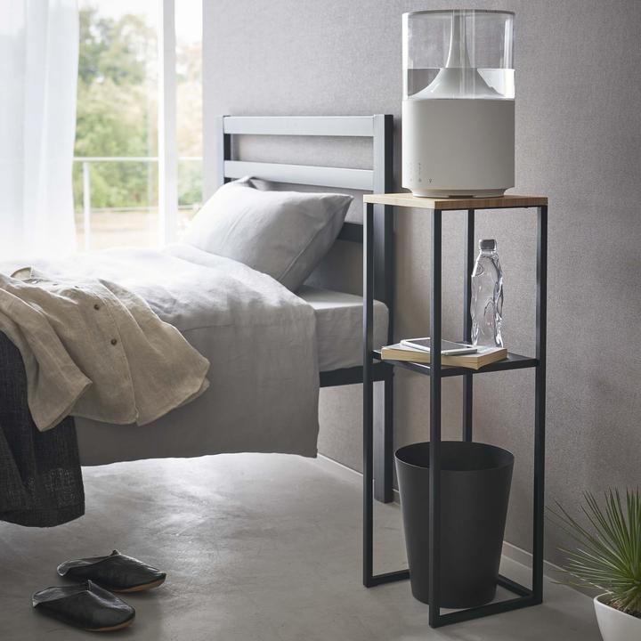 Actual product image Yamazaki 2-tier shelf with wooden top TOWER