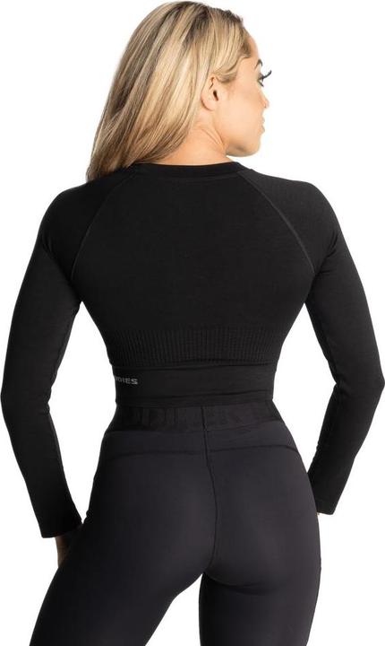 Actual product image Better Bodies Rib Seamless Crop LS Black Melange (XS)
